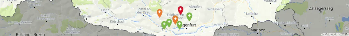 Kartenansicht für Apotheken-Notdienste in der Nähe von Albeck (Feldkirchen, Kärnten)